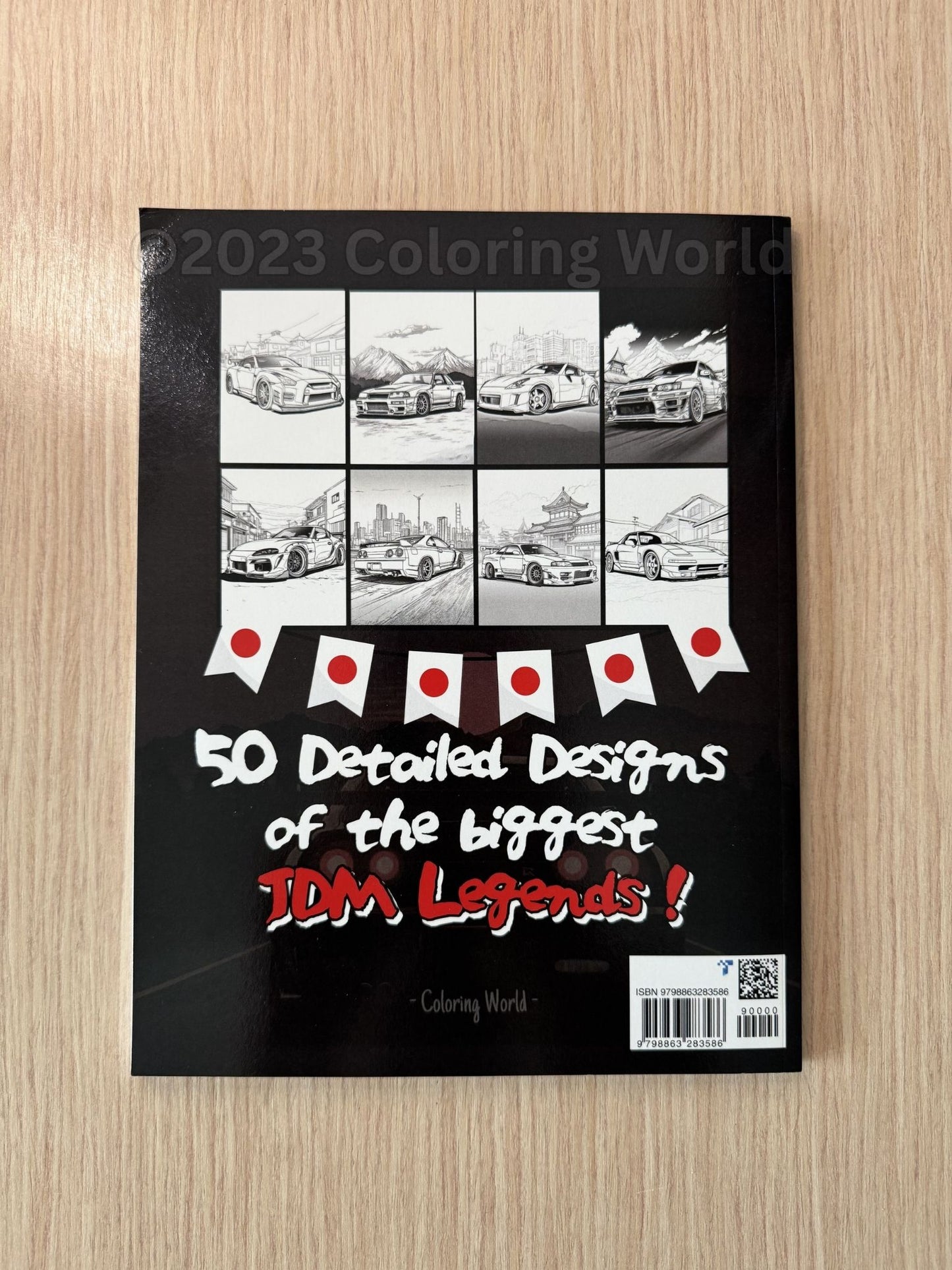 JDM: Japanese Cars Coloring Book