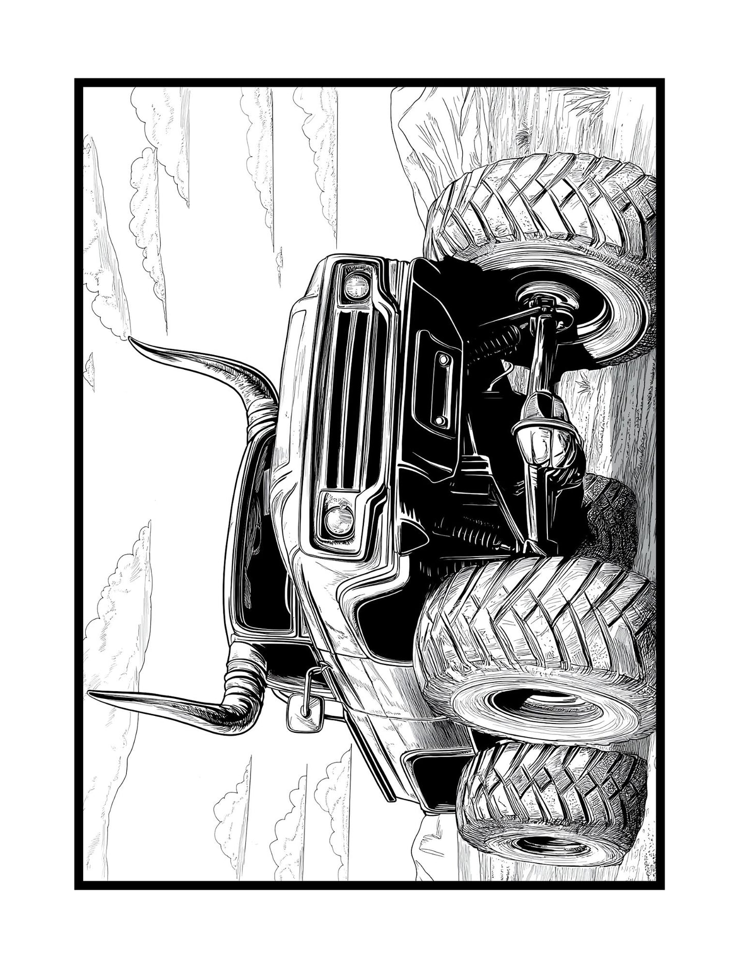 Monster Trucks Coloring Book (PDF - Digital Download [60 Pages])