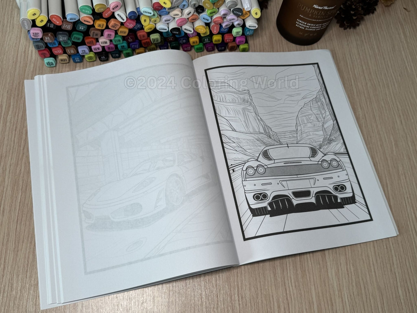Exotic Sports Cars Coloring Book