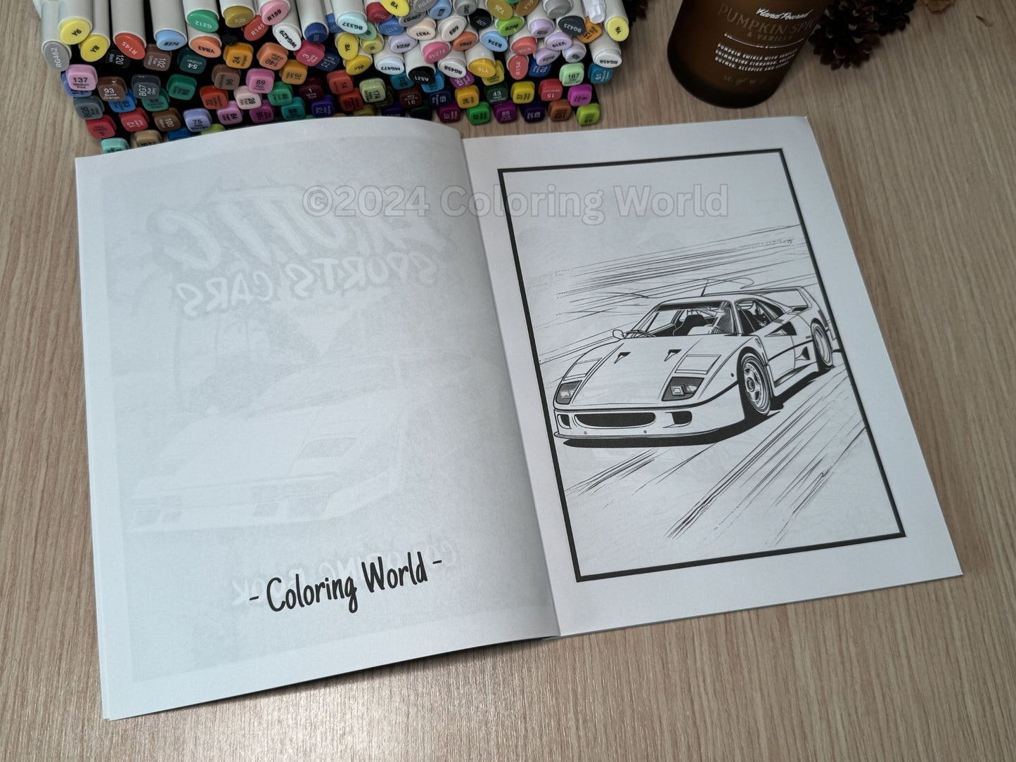 Exotic Sports Cars Coloring Book