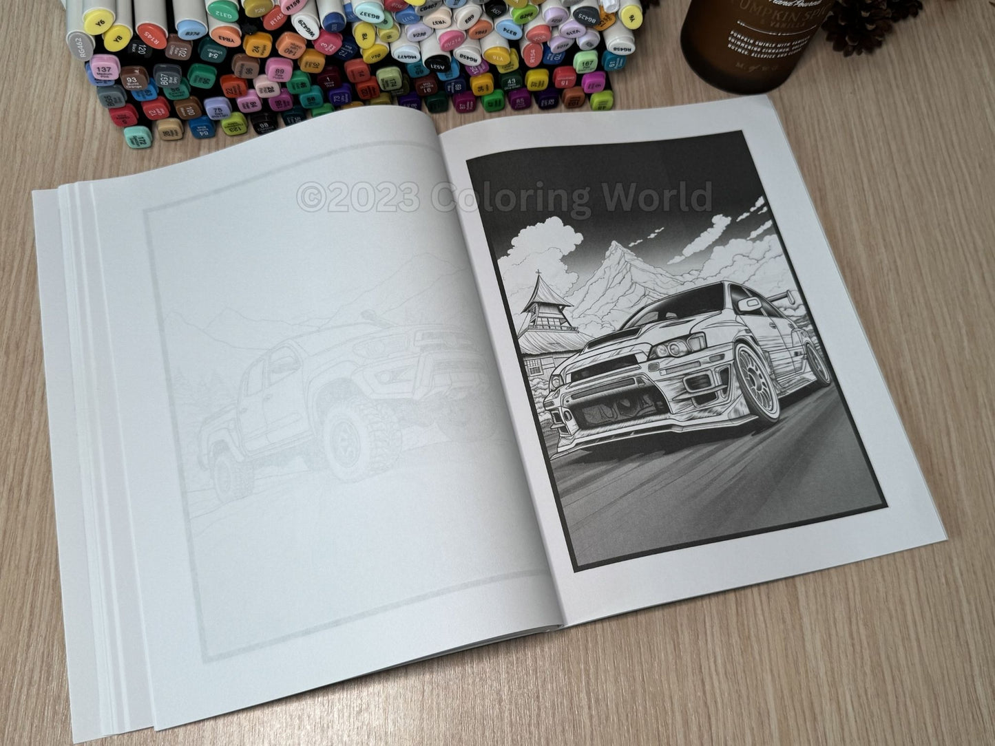 JDM: Japanese Cars Coloring Book