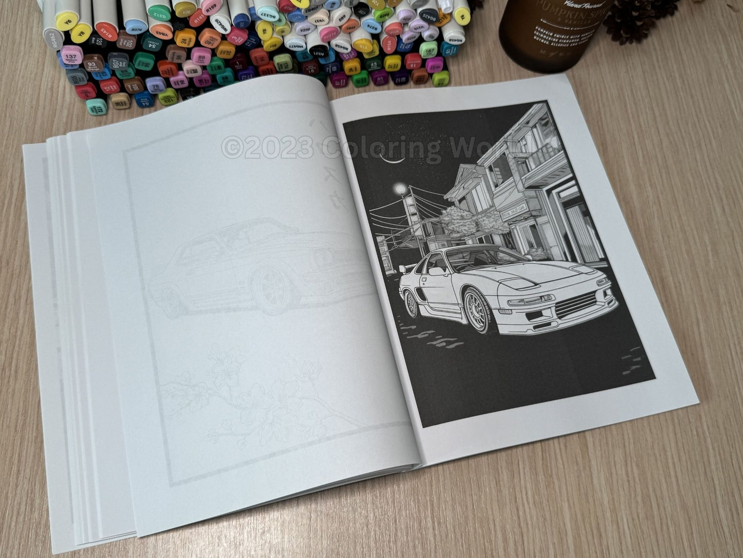 JDM: Japanese Cars Coloring Book