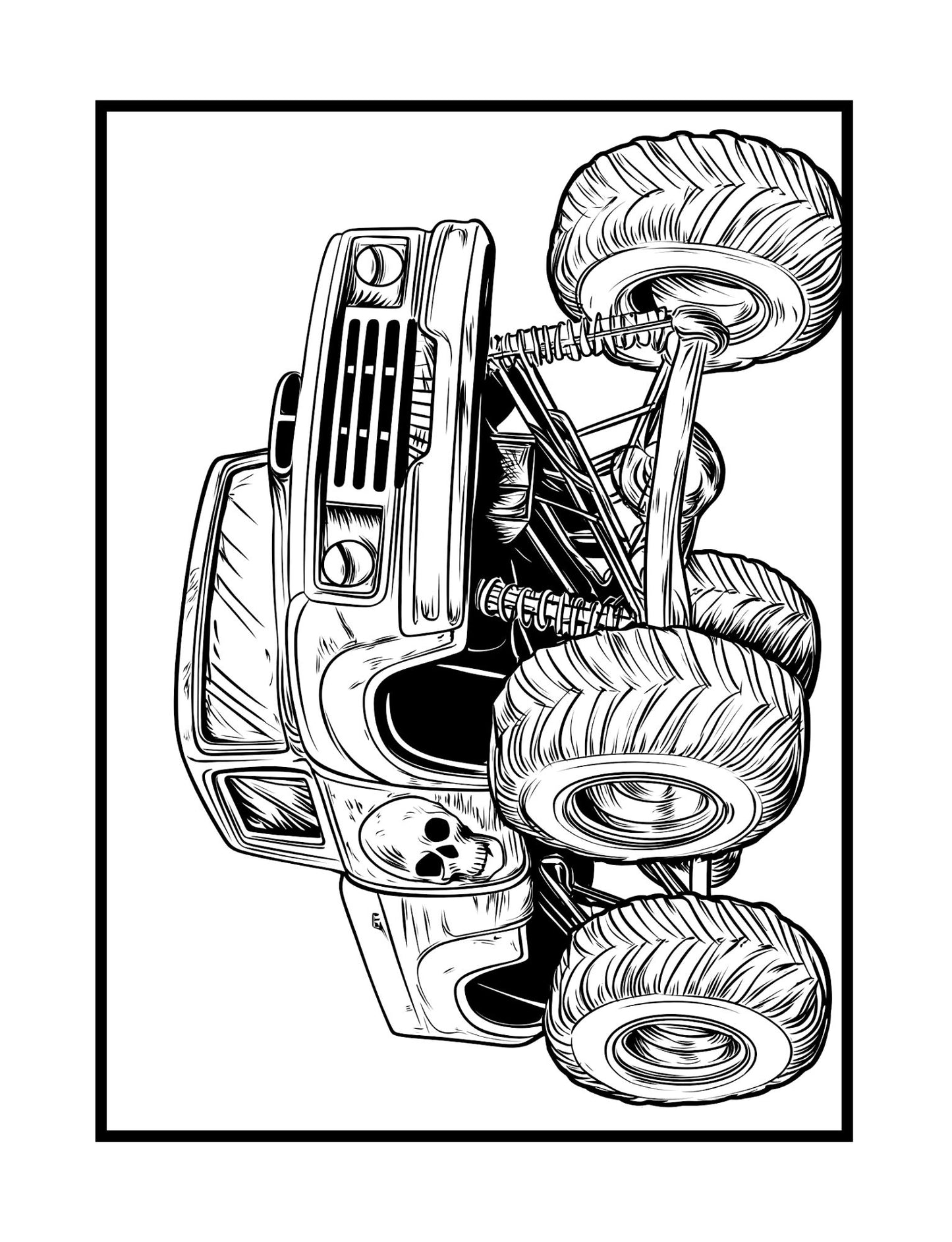 Monster Trucks Coloring Book (PDF - Digital Download [60 Pages])