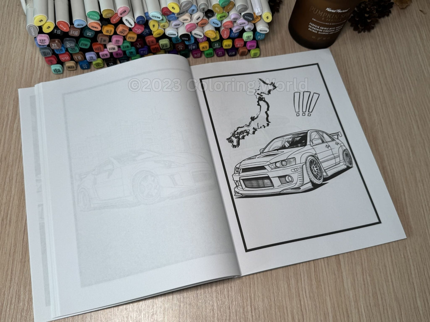 JDM: Japanese Cars Coloring Book