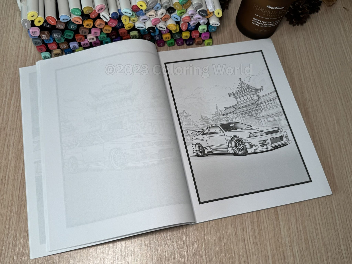 JDM: Japanese Cars Coloring Book