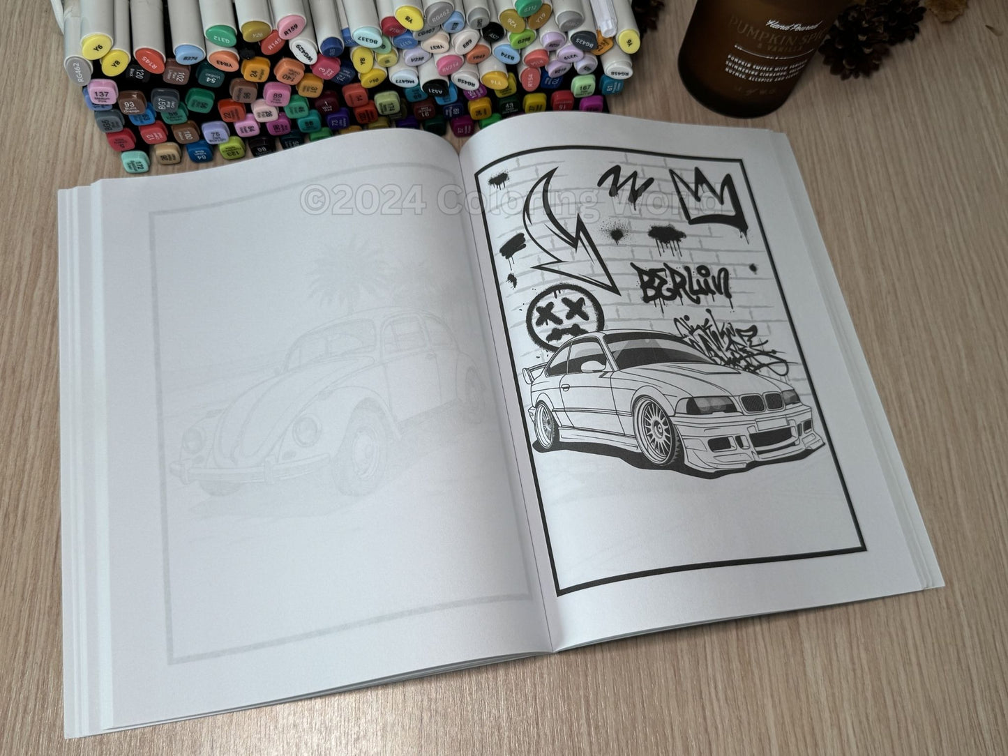 Retro German Cars Coloring Book