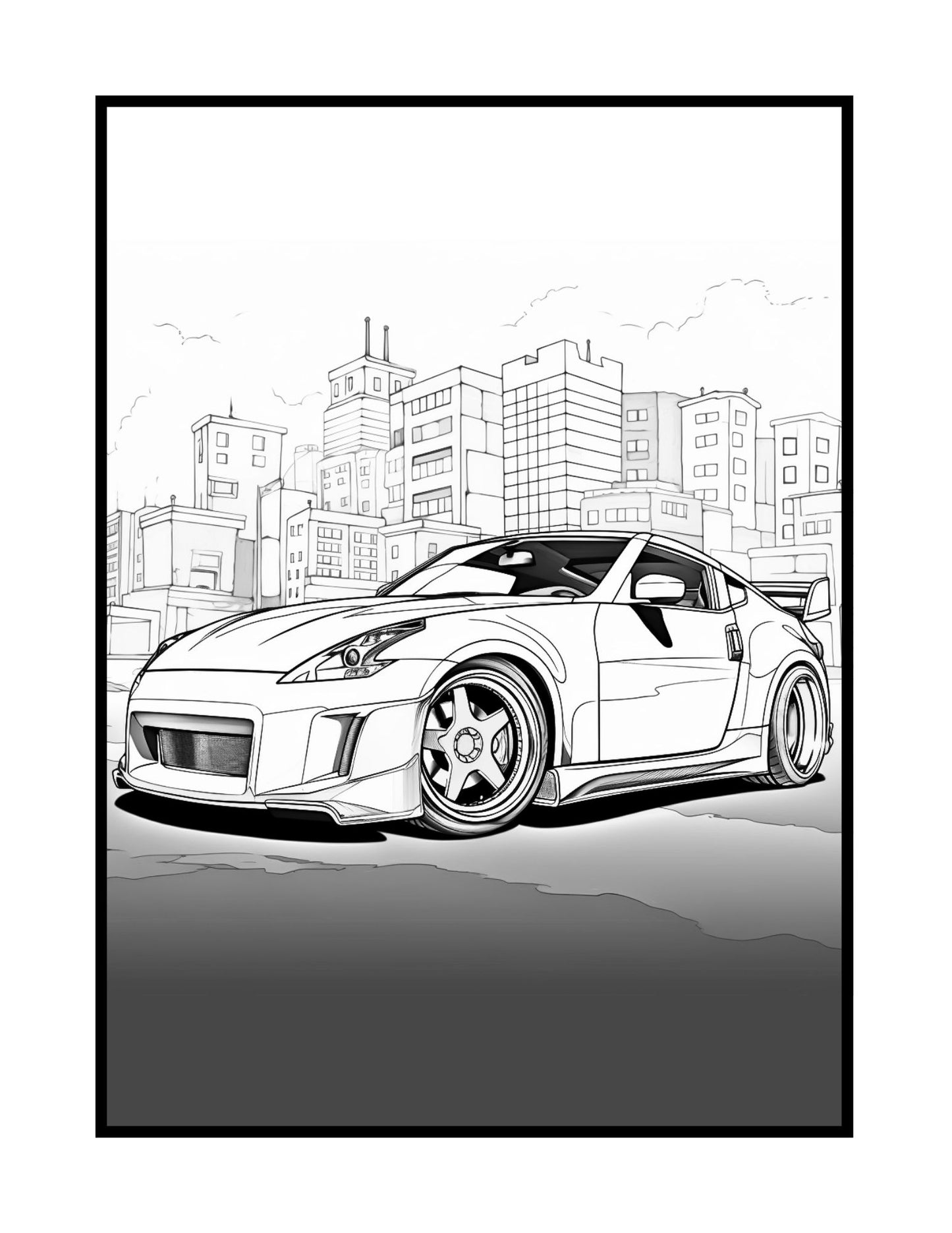 JDM: Japanese Cars Coloring Book (PDF - Digital Download [50 Pages])