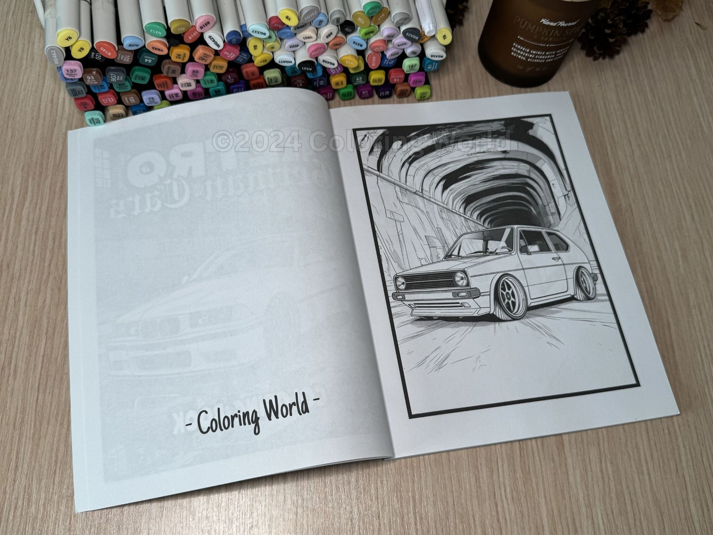 Retro German Cars Coloring Book