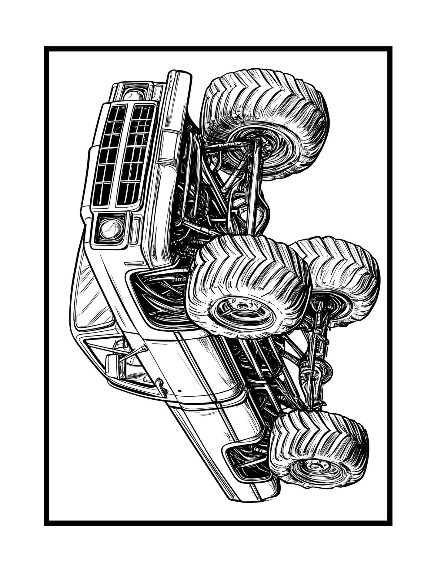 Monster Trucks Coloring Book (PDF - Digital Download [60 Pages])