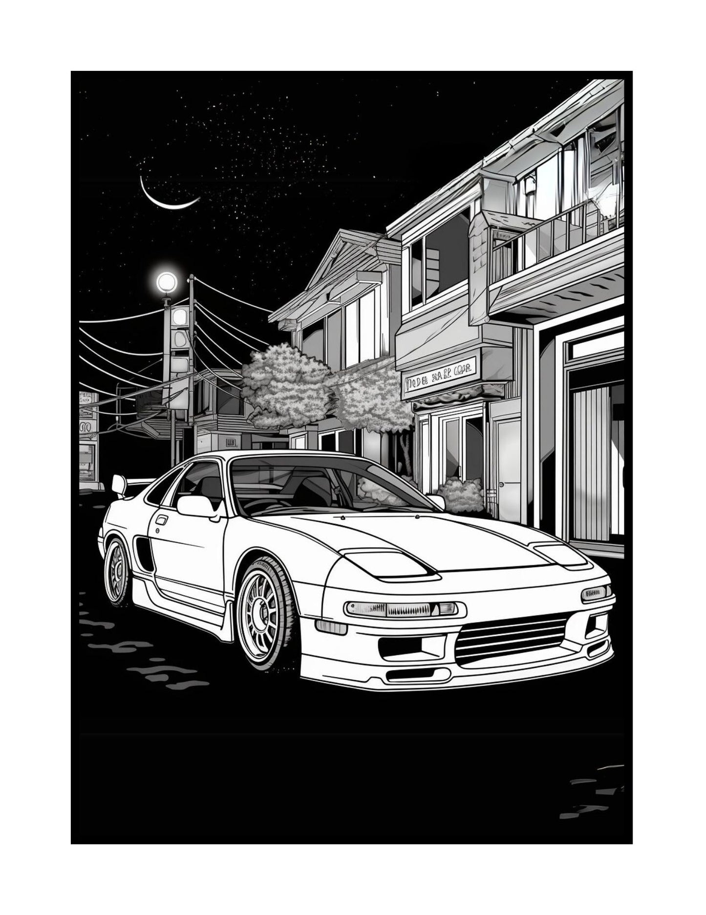 JDM: Japanese Cars Coloring Book (PDF - Digital Download [50 Pages])