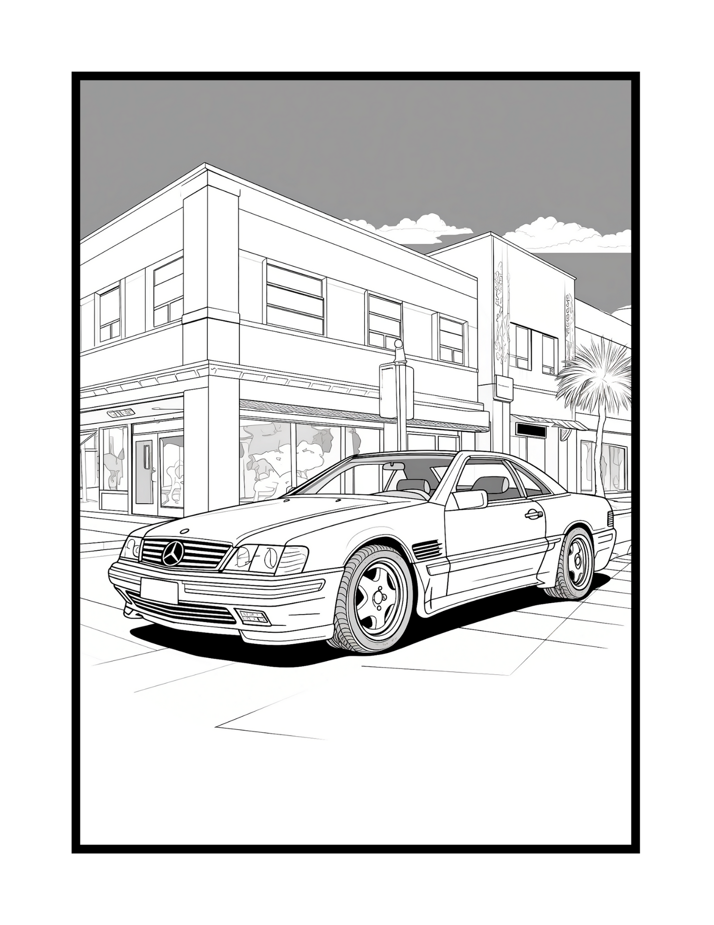 Retro German Cars Coloring Book (PDF - Digital Download [50 Pages])