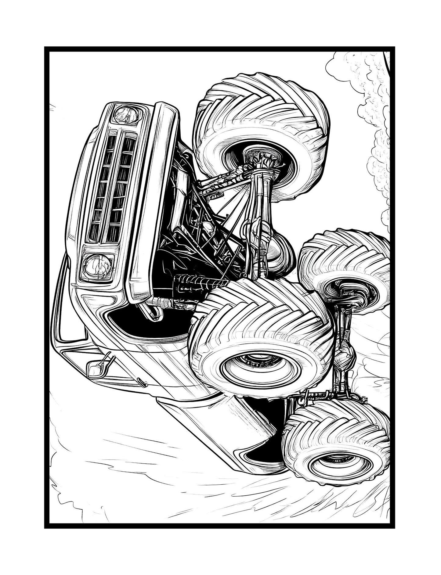 Monster Trucks Coloring Book (PDF - Digital Download [60 Pages])