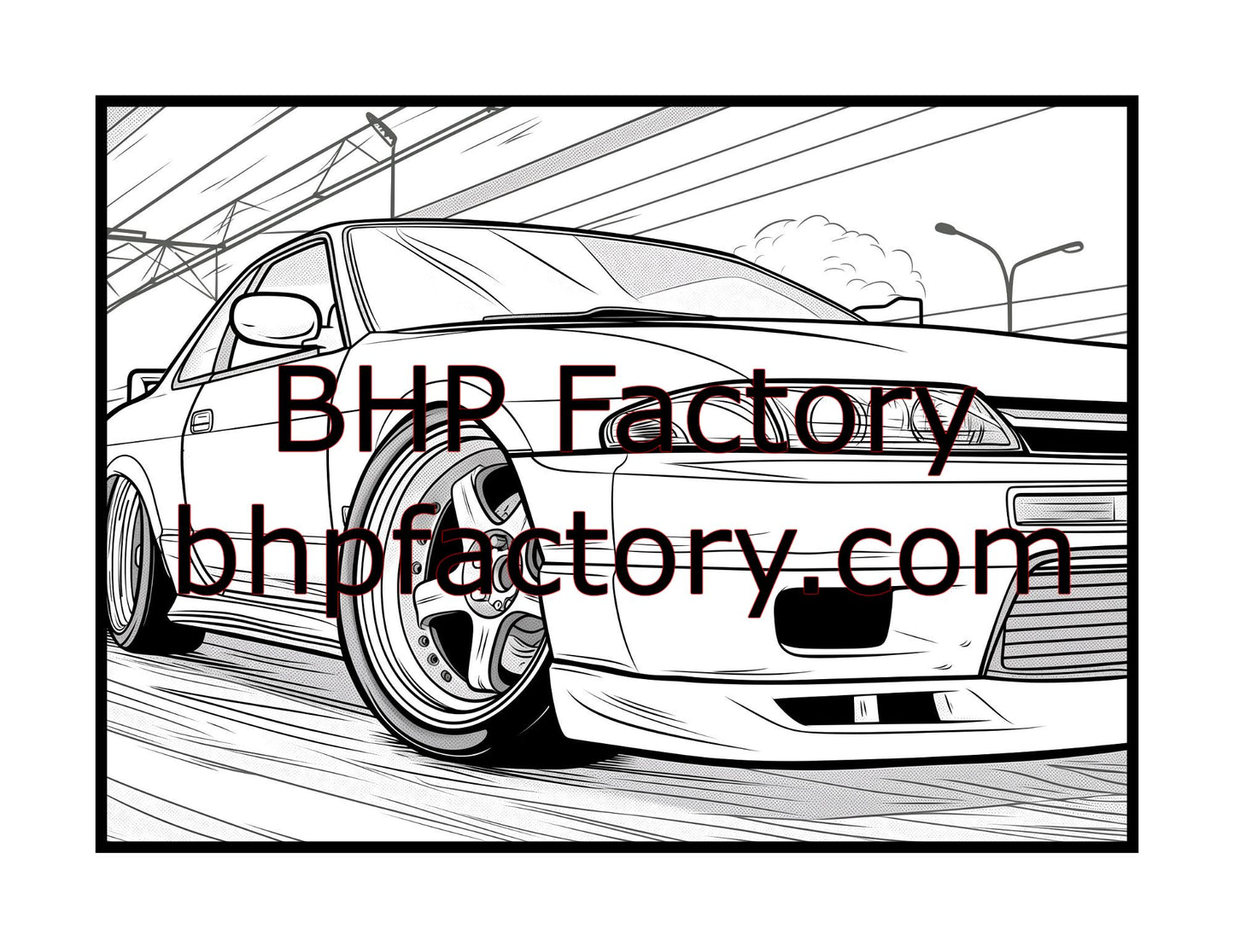 Modified Cars Coloring Book (PDF - Digital Download [50 Pages])