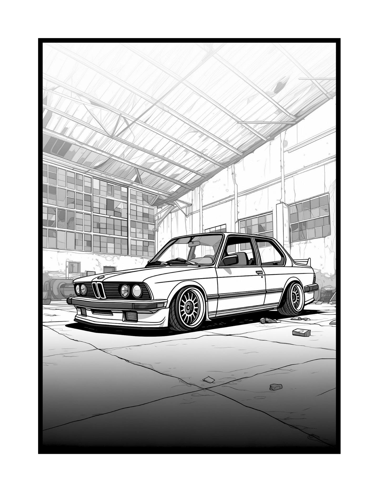 Retro German Cars Coloring Book (PDF - Digital Download [50 Pages])
