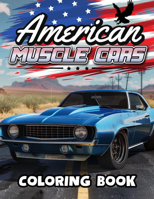 American Muscle Cars Coloring Book