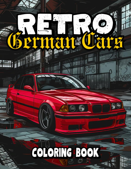 Retro German Cars Coloring Book