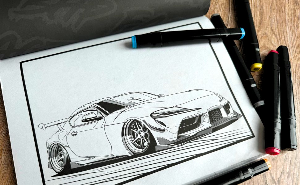 Modified Cars Coloring Book (PDF - Digital Download [50 Pages])