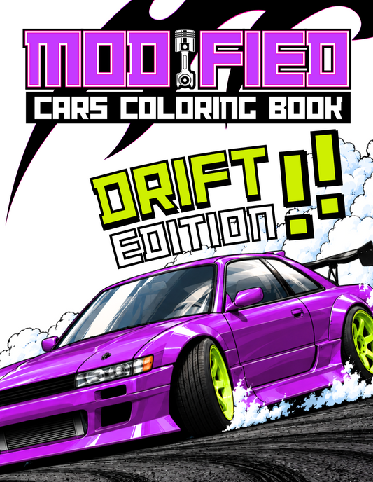 Modified Cars Coloring Book Drift Edition