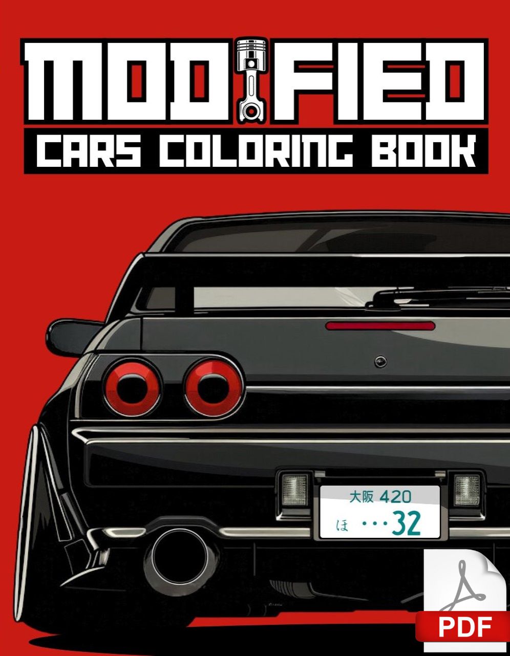 Modified Cars Coloring Book (PDF - Digital Download [50 Pages])